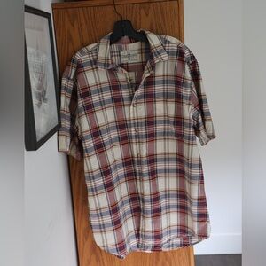 G.H. Bass & Co. Summer Madras Plaid Short Sleeve Button-Down Shirt – Size L